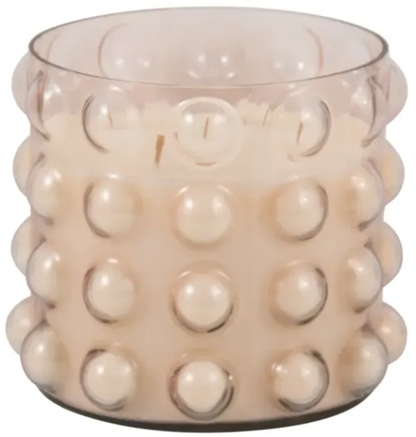 Glass, 9" 81 Oz Bubble Candle, Pink