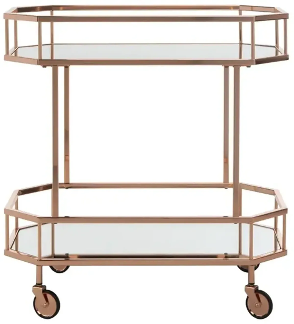 SILVA 2 TIER OCTAGON BAR CART