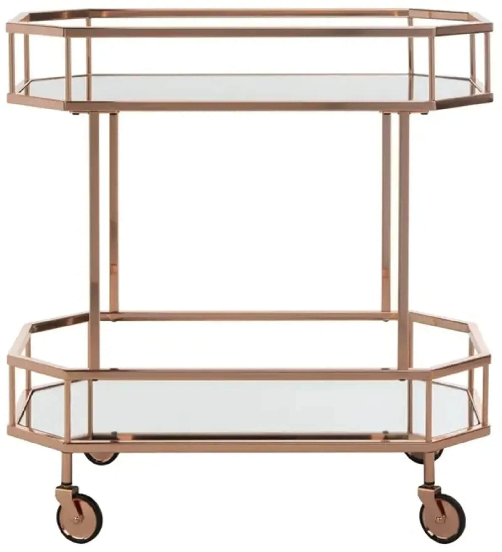 SILVA 2 TIER OCTAGON BAR CART