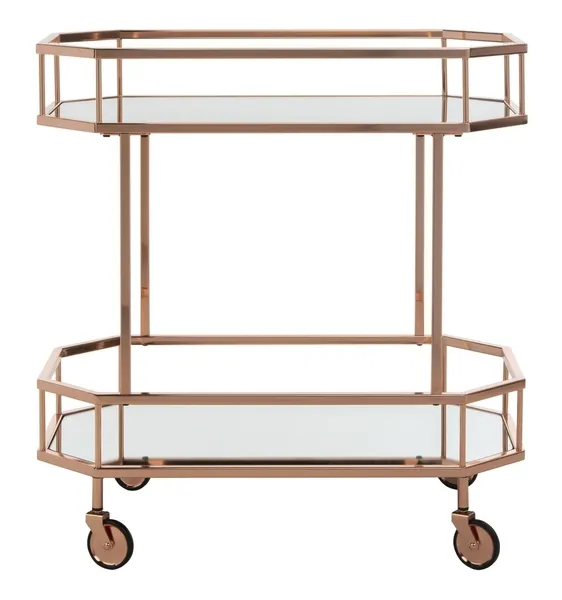 SILVA 2 TIER OCTAGON BAR CART