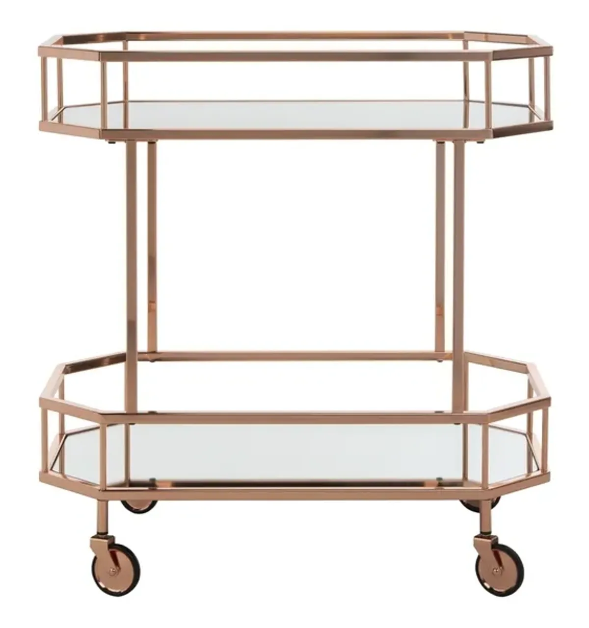 SILVA 2 TIER OCTAGON BAR CART