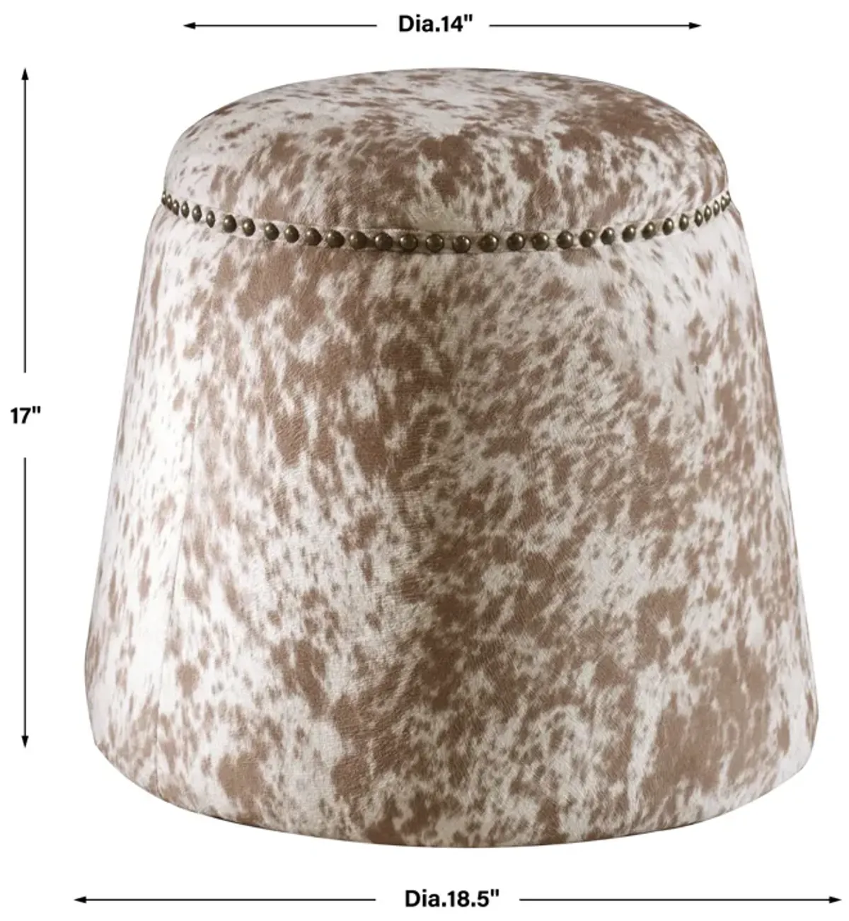 Gumdrop Cow Hide Ottoman