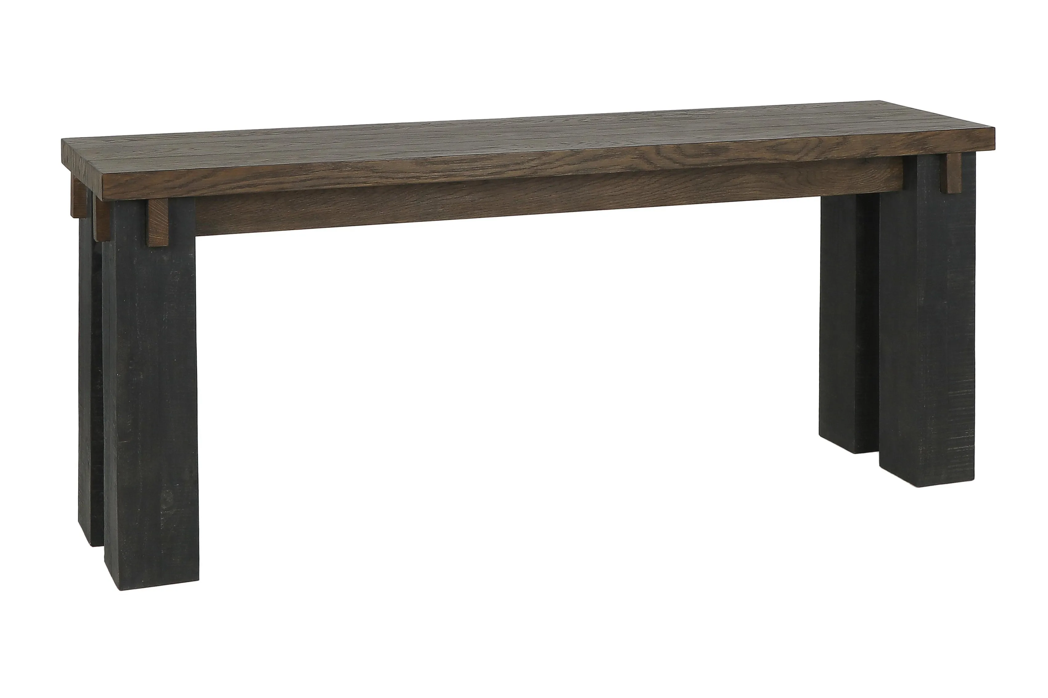 Duncan 72" Transitional Oak Wood Brown Console Table