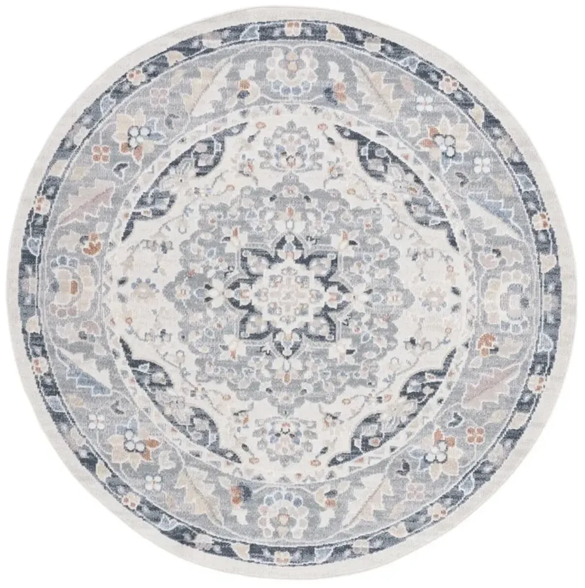 BLAIR WASHABLE 204 Blue 6'-7' X 6'-7' Round Round Rug