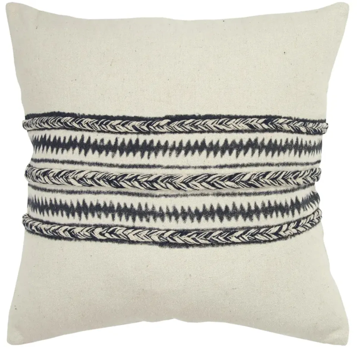 Donny Osmond Panel And Stripe Gray Pillow