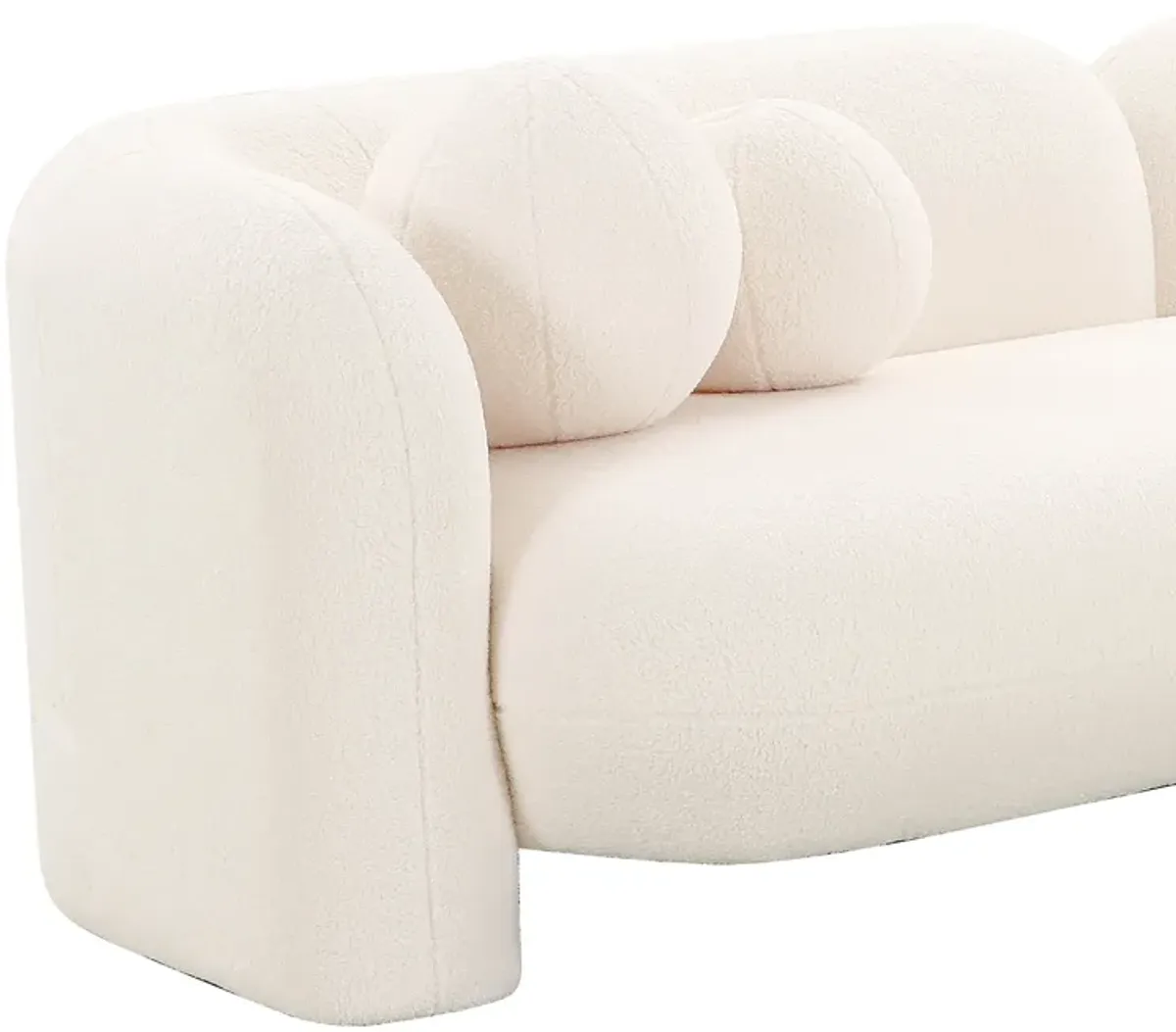 Amelie Cream Faux Fur Sofa