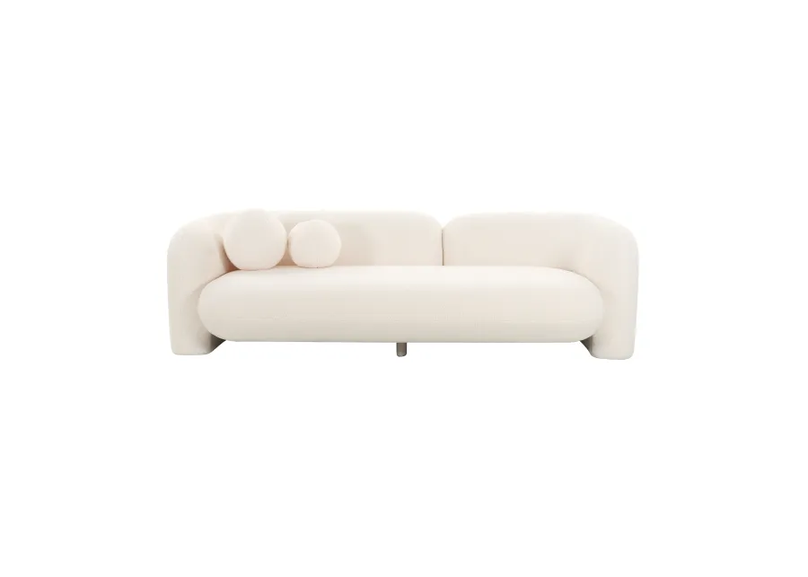 Amelie Cream Faux Fur Sofa