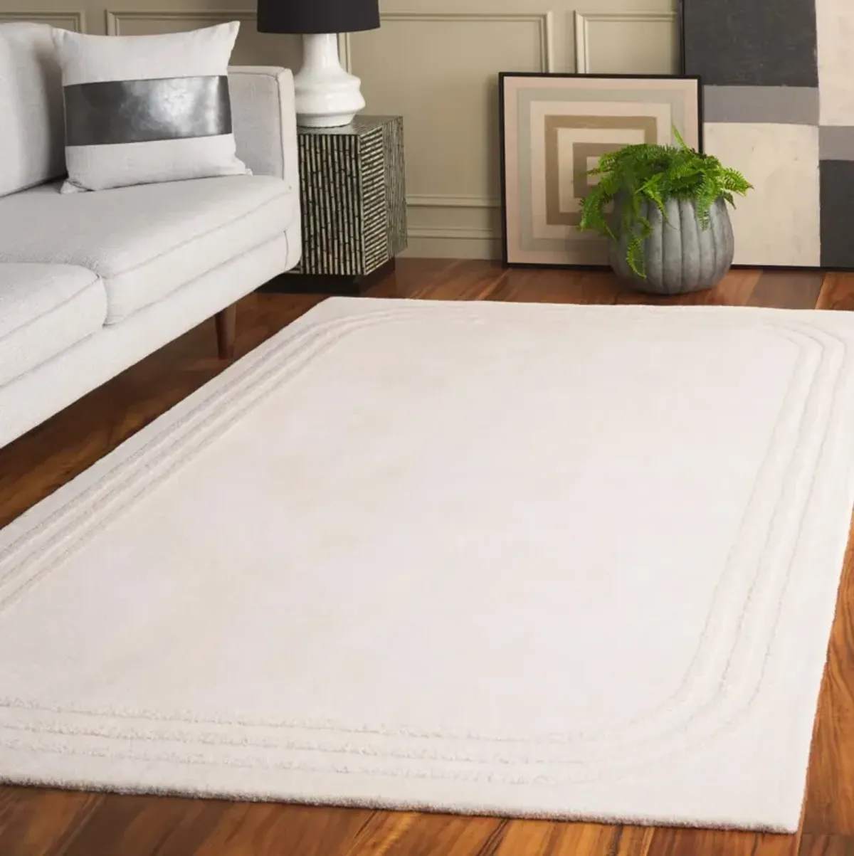 METRO 911 IVORY 4' x 6' Small Rectangle Rug