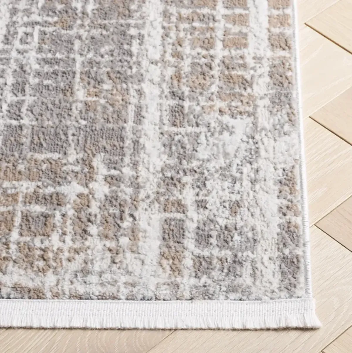 MILA 230 BEIGE  2'-2' x 8' Runner Rug