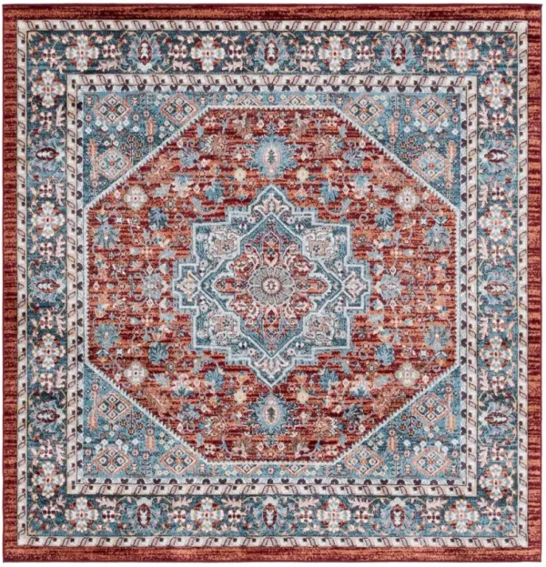 BAYSIDE 110 Red 6'-7' X 6'-7' Square Square Rug