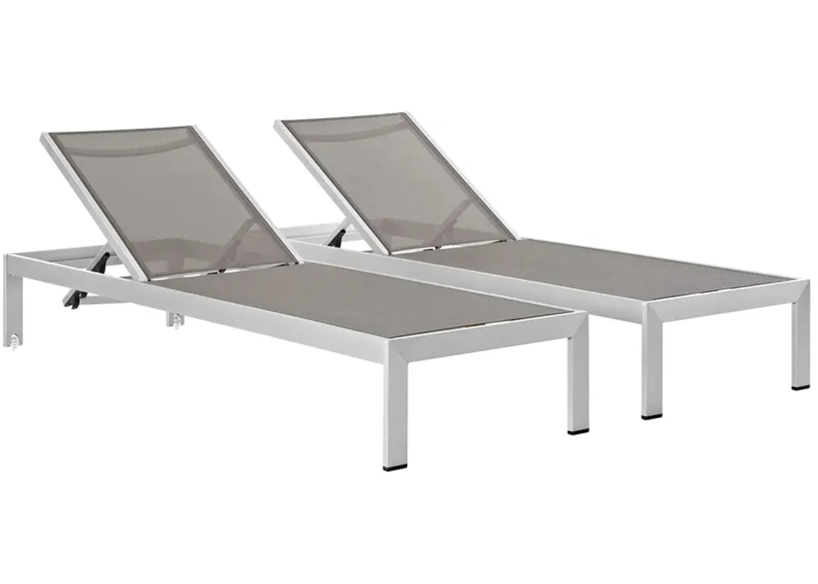 Shore Chaise Outdoor Patio Aluminum Set of 2