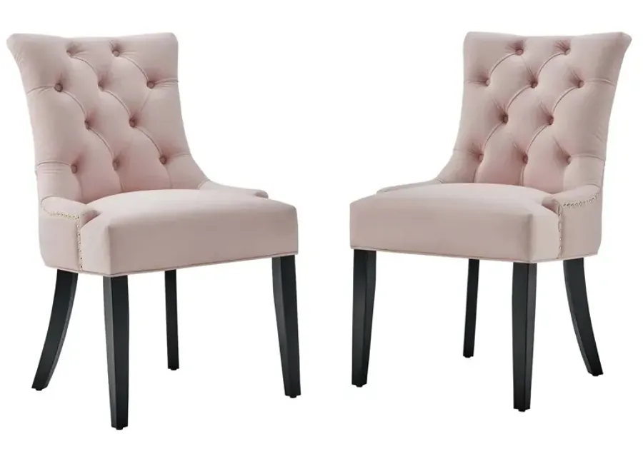 Regent Tufted Performance Velvet Dining Side Chairs - Set of 2