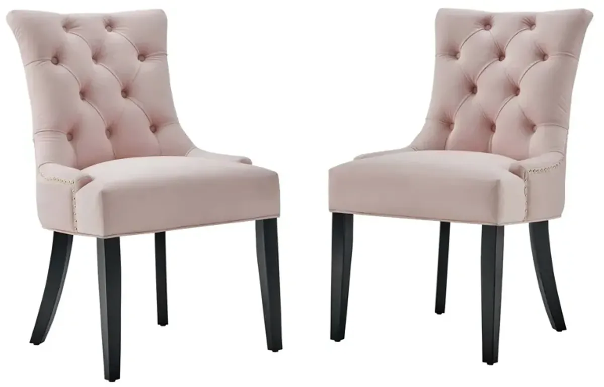 Regent Tufted Performance Velvet Dining Side Chairs - Set of 2