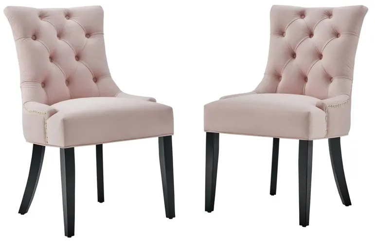 Regent Tufted Performance Velvet Dining Side Chairs - Set of 2