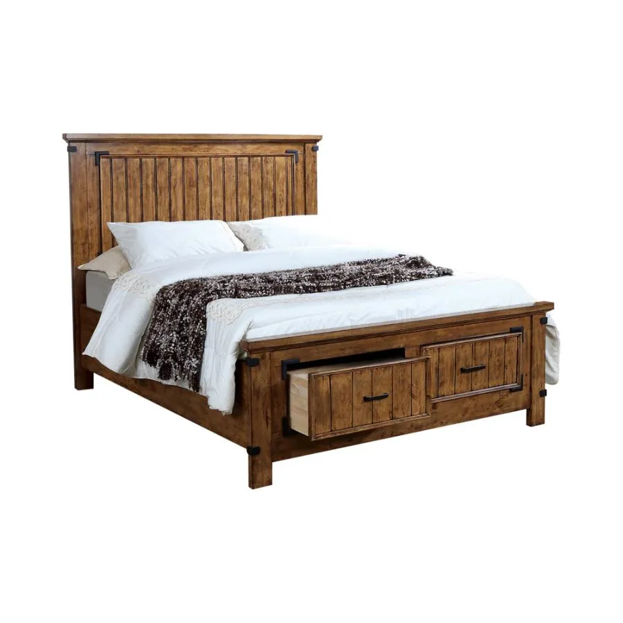 Brenner Storage Bedroom Set Rustic Honey