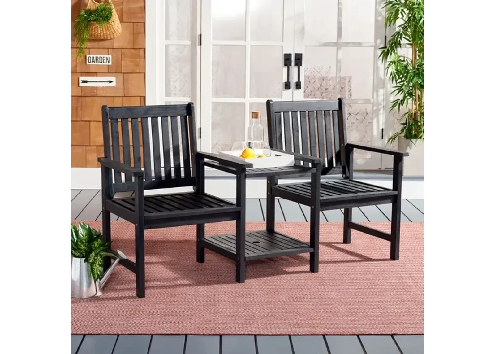 Brea Twin Seat Outdoor Bench