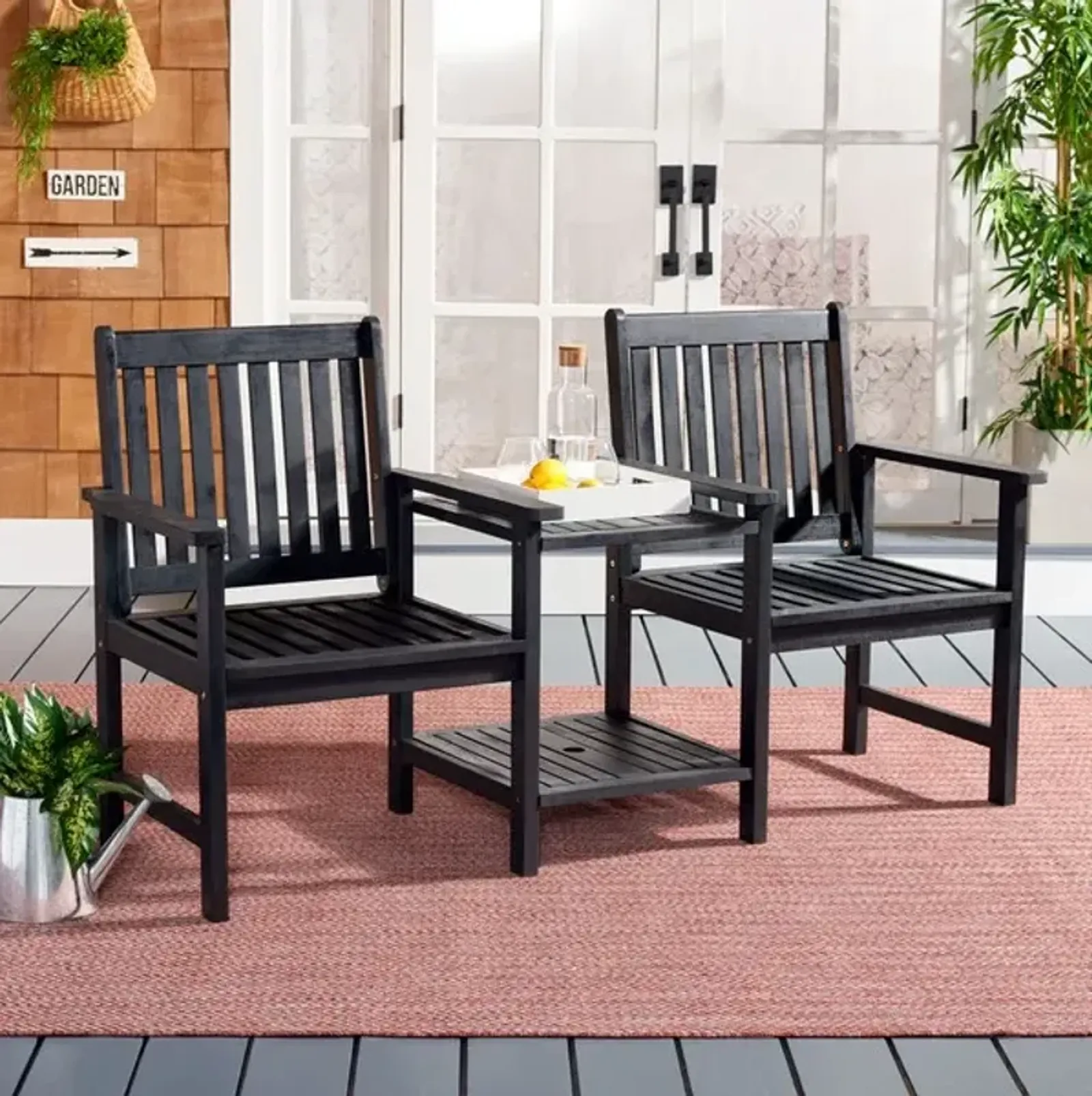 Brea Twin Seat Outdoor Bench