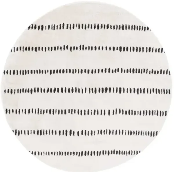 MELODY 114 Black 6'-7' X 6'-7' Round Round Rug