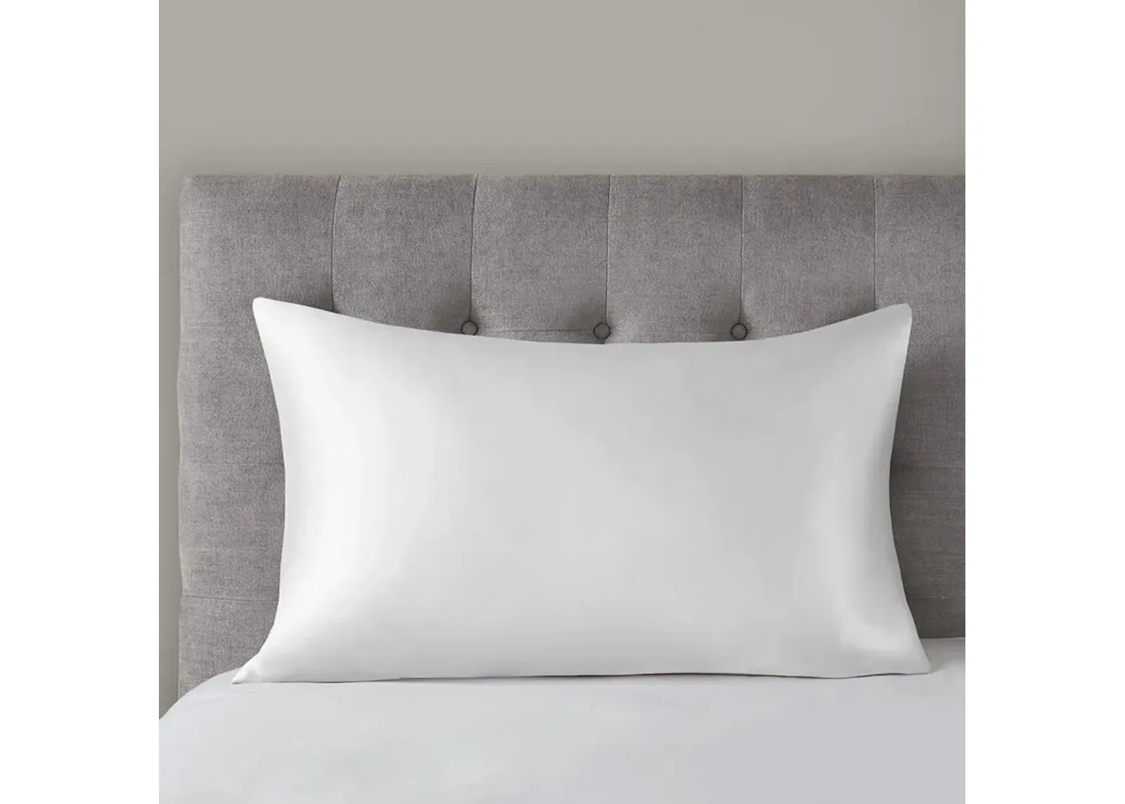 Madison Park Silk White 100% Mulberry Single Pillowcase