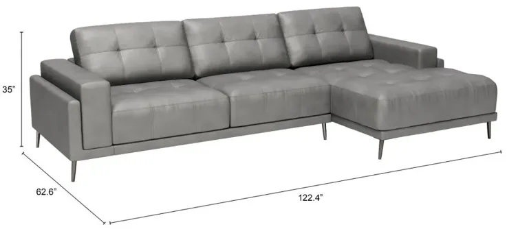 Bliss RAF Chaise Sectional Gray