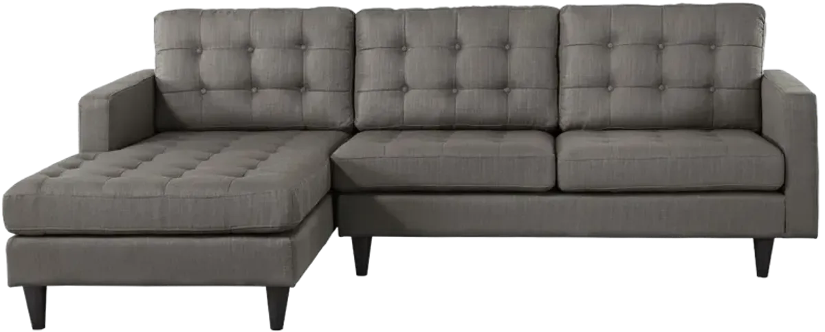 Empress Left-Facing Upholstered Fabric Sectional Sofa