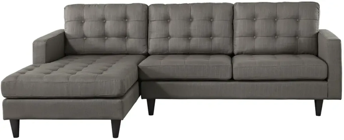 Empress Left-Facing Upholstered Fabric Sectional Sofa