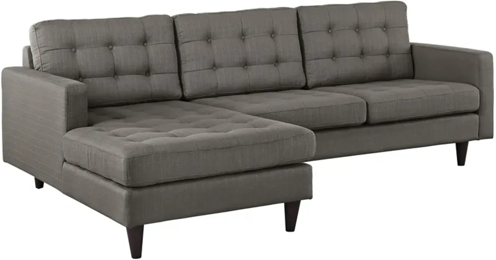 Empress Left-Facing Upholstered Fabric Sectional Sofa