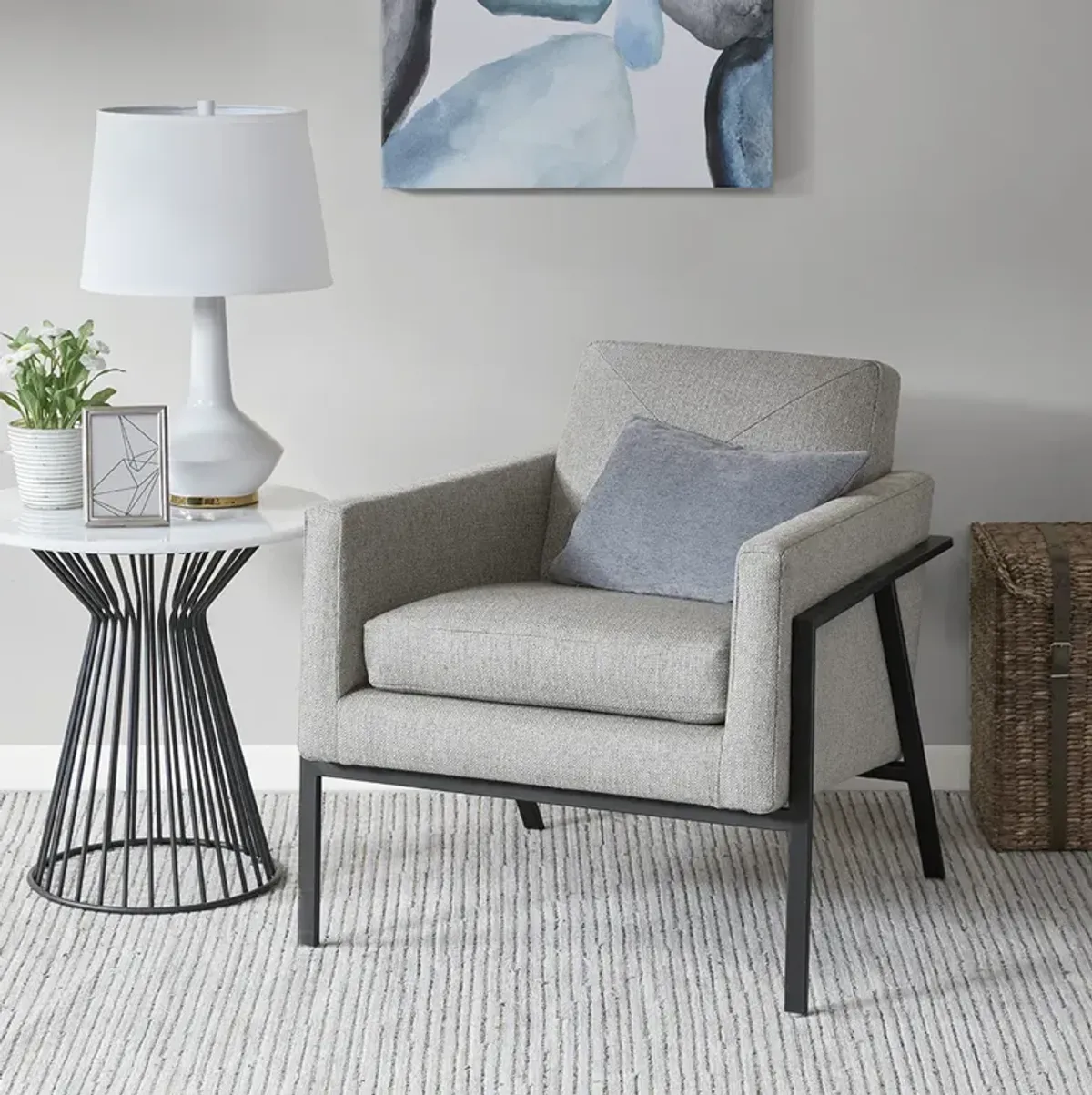 Madison Park Brayden Grey Accent Chair