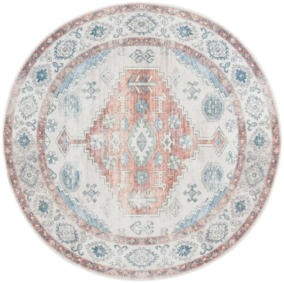 ARIZONA 132 RUST  6' x 6' Round Round Rug