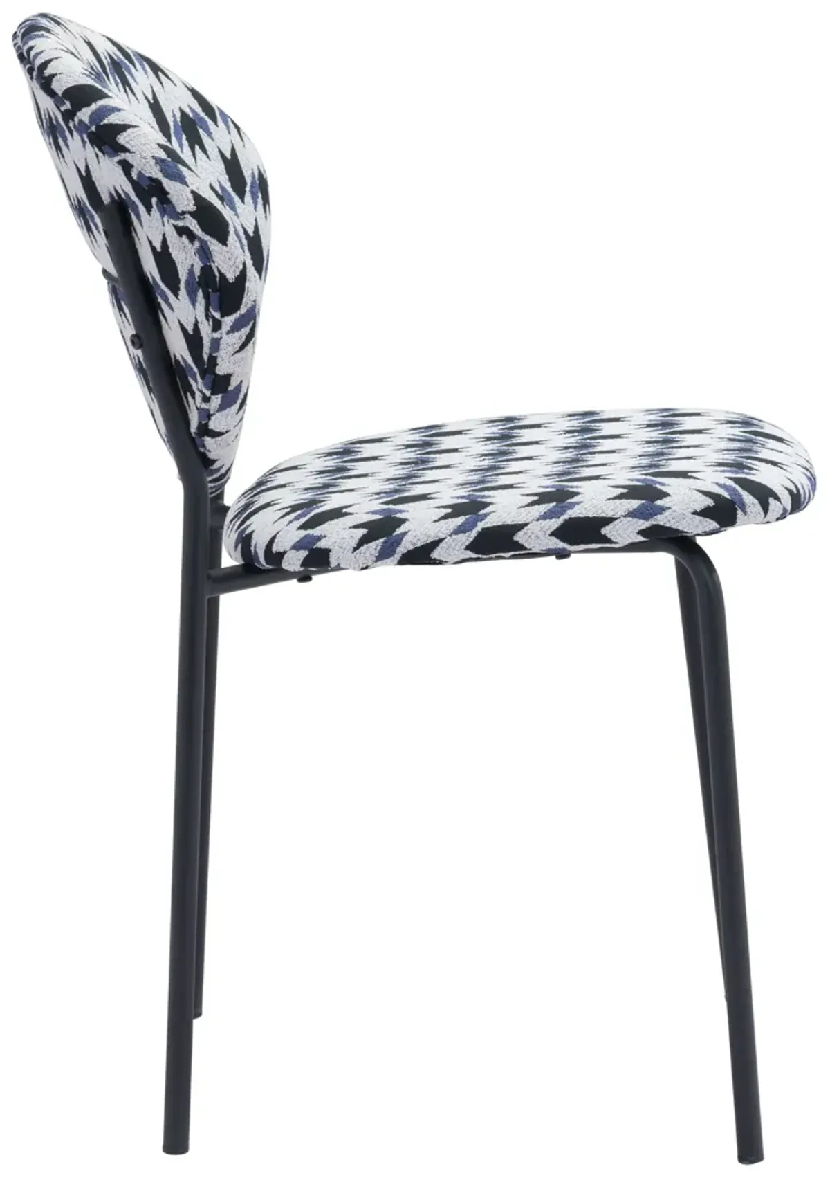 Clyde Dining Chair (Set of 2) Geometric Print & Black