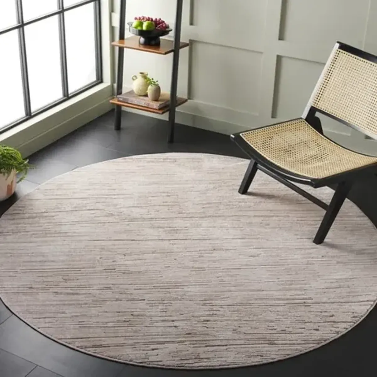 WHISPER 810 Beige 6'-7' X 6'-7' Round Round Rug