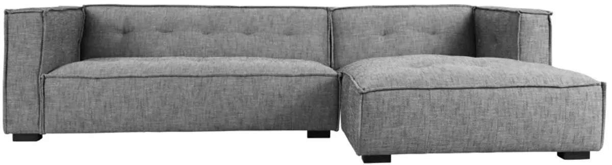 Element Two-Piece Gray Sectional Sofa