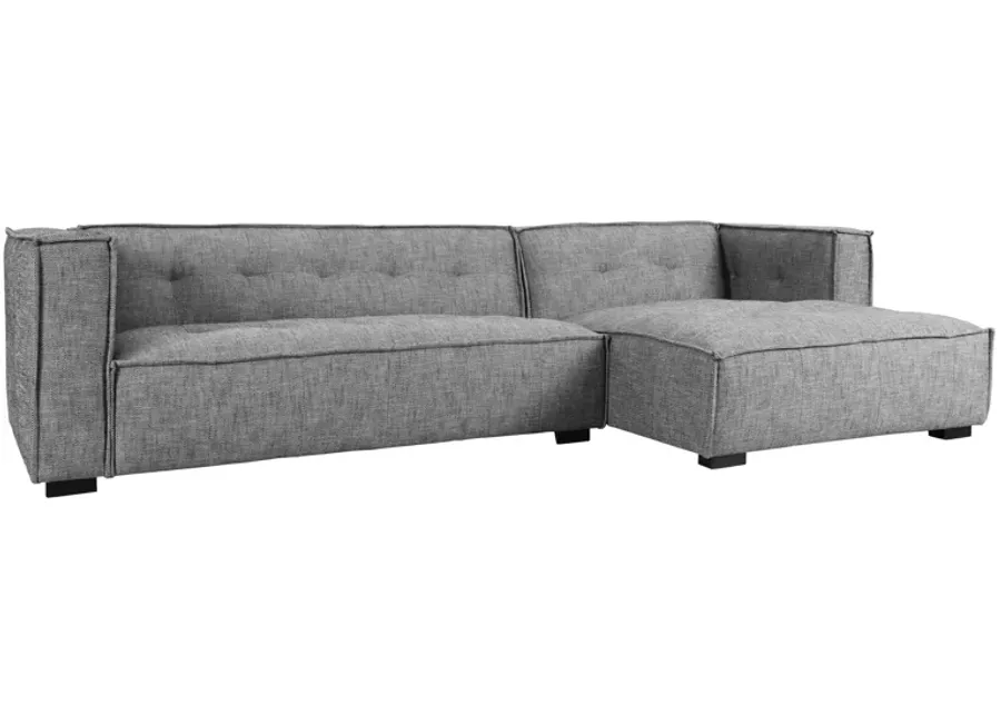 Element Two-Piece Gray Sectional Sofa