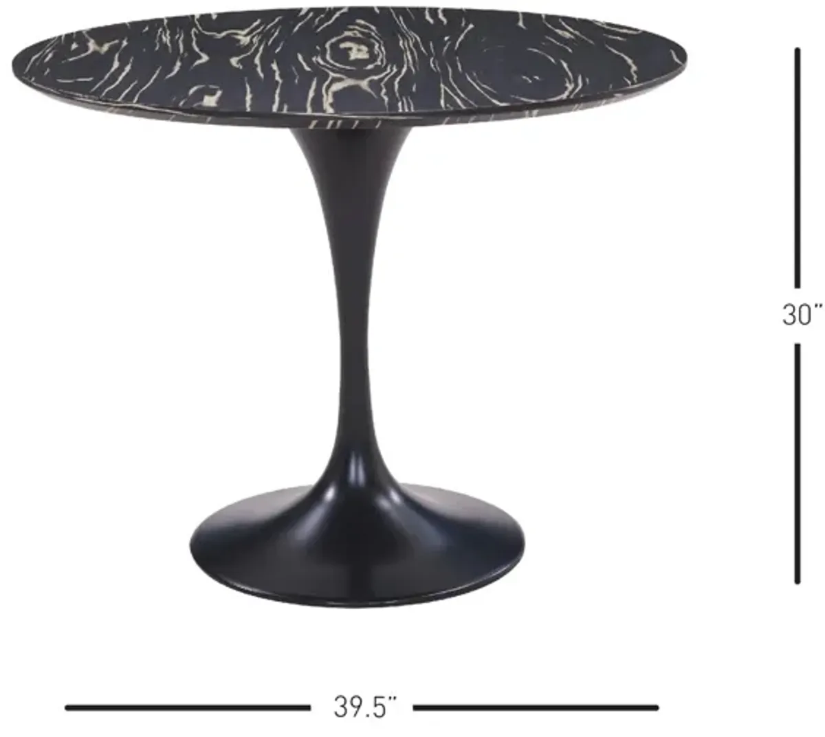 Allie Black Mdf Dining Table