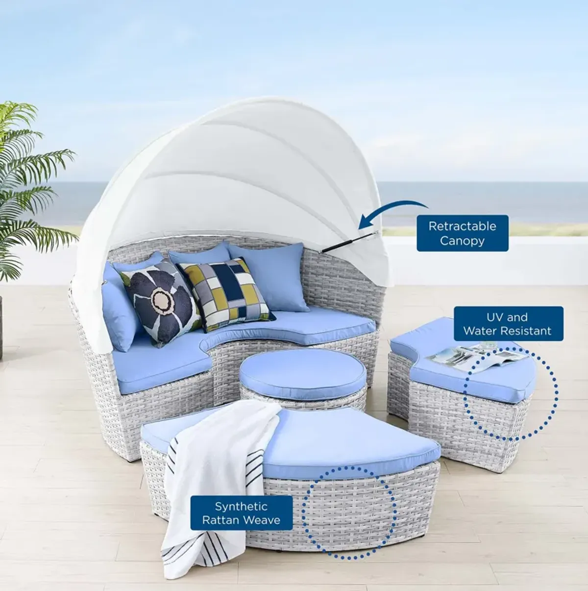 Scottsdale Canopy Outdoor Patio Daybed