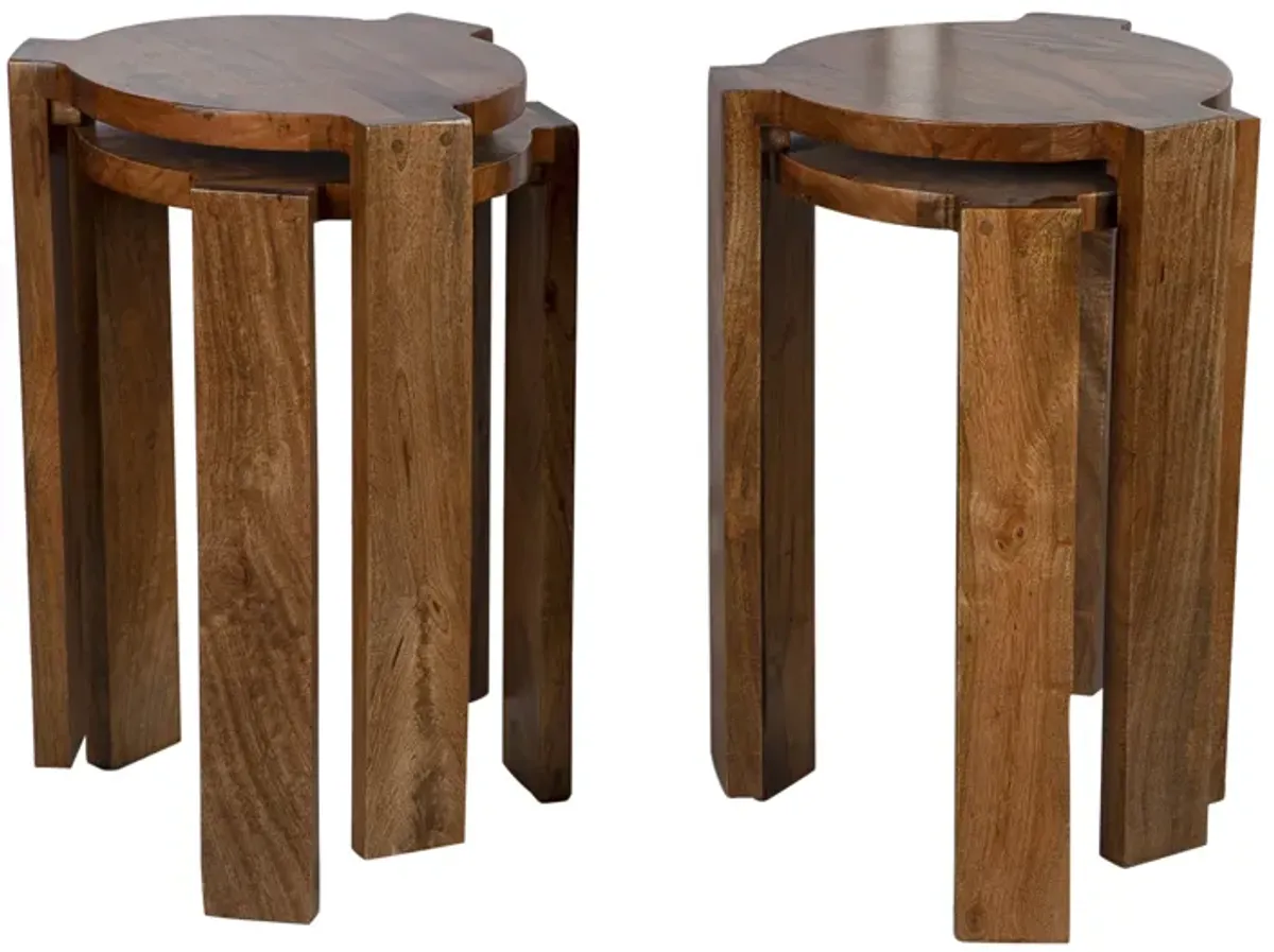 Wood, S/4 14x20 Accents Tables, Brown