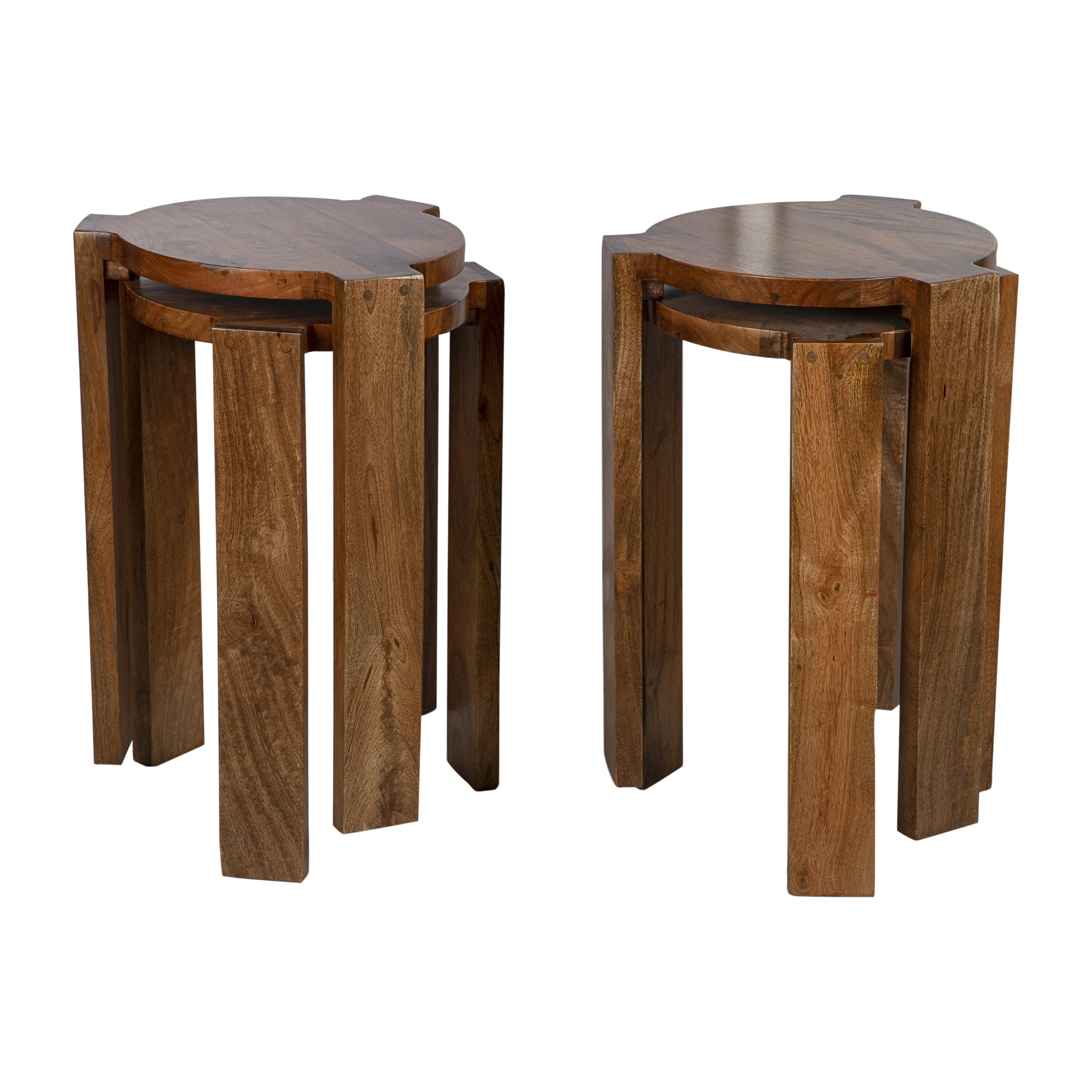 Wood, S/4 14x20 Accents Tables, Brown