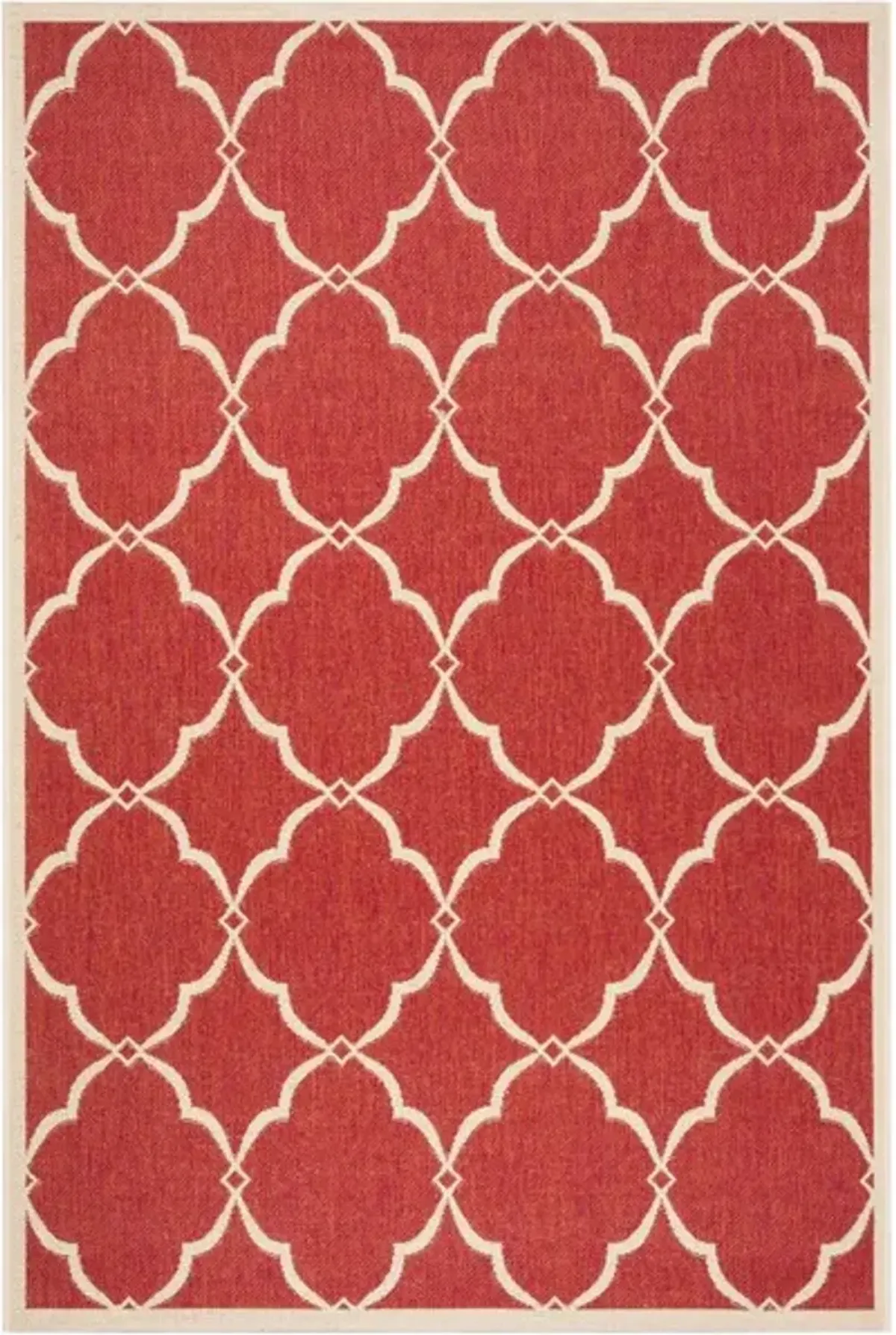 LINDEN 125 Collection LND125Q-4 Red / Creme 4' X 6'