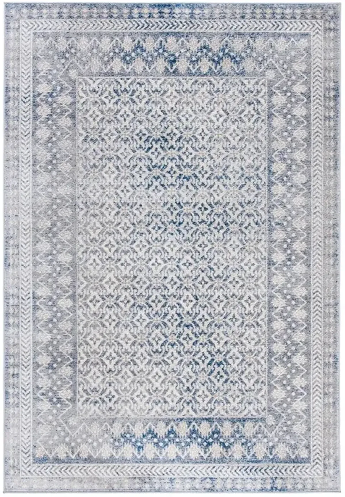 Brentwood 899 Ivory / Light Grey 2' X 8' Runner Powerloomed Rug