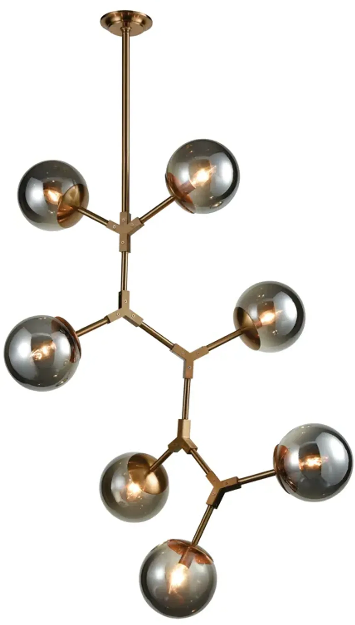 Synapse 30" Wide 7-Light Aged Brass Chandelier