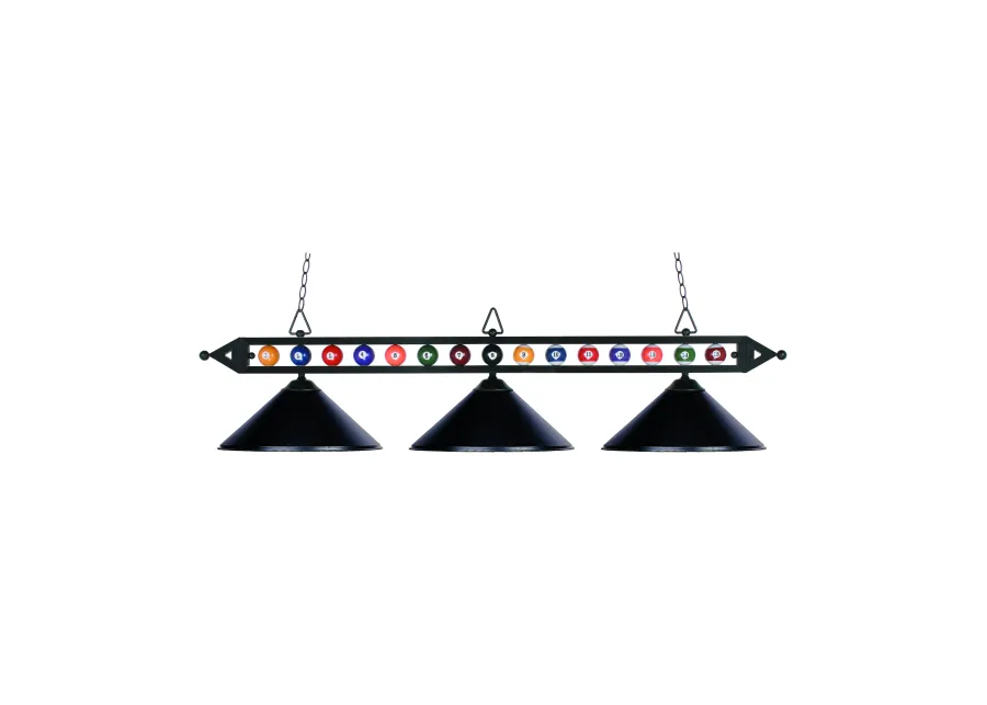 Designer Classics 58" Wide 3-Light Linear Chandelier - Matte Black