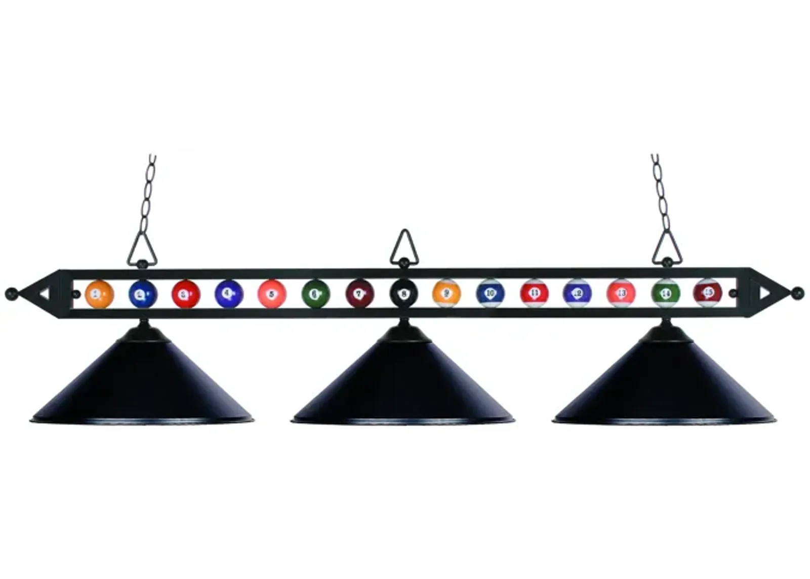 Designer Classics 58" Wide 3-Light Linear Chandelier - Matte Black