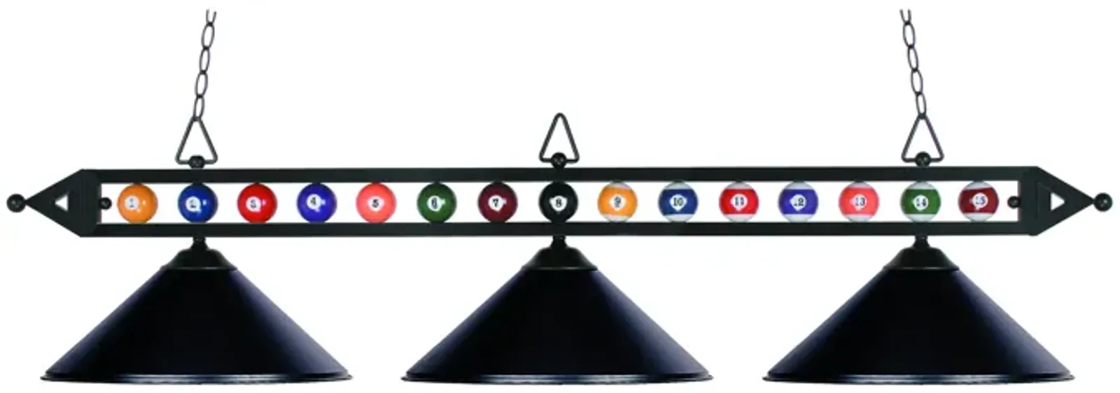 Designer Classics 58" Wide 3-Light Linear Chandelier - Matte Black