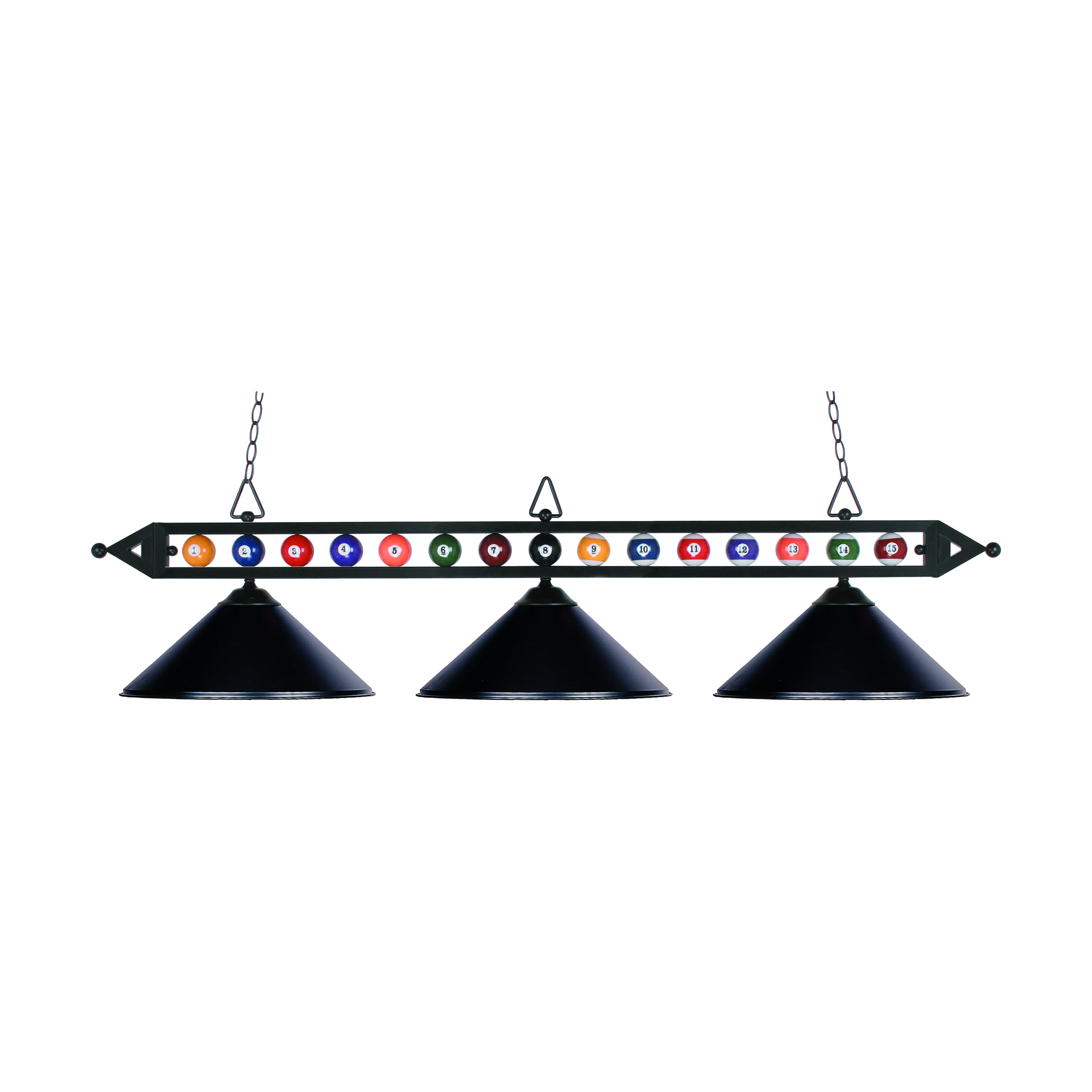 Designer Classics 58" Wide 3-Light Linear Chandelier - Matte Black