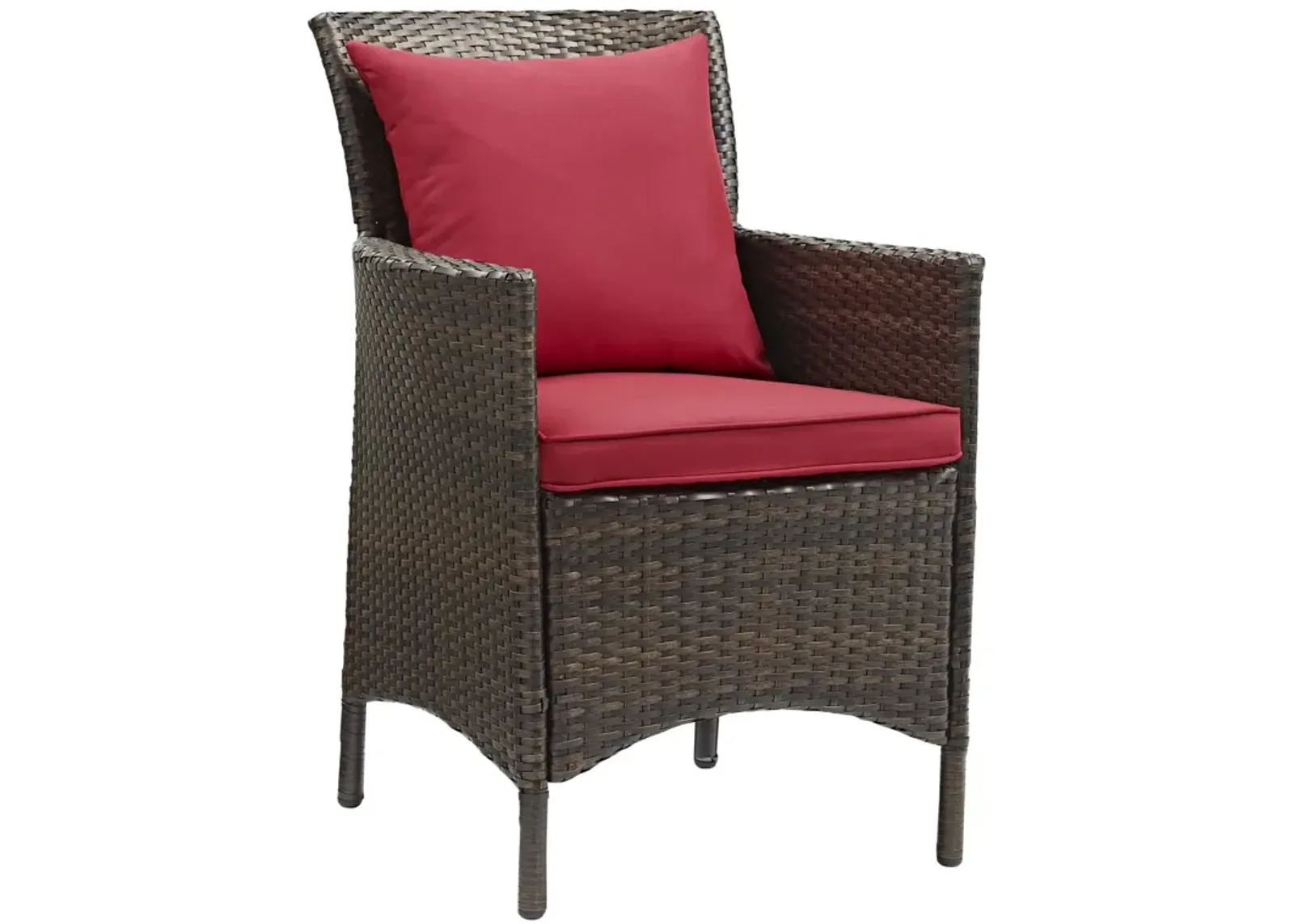 Conduit Outdoor Patio Wicker Rattan Dining Armchair