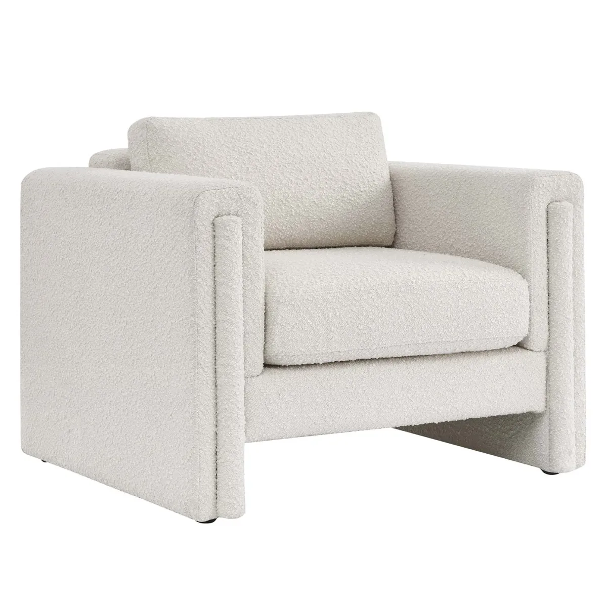 Visible Boucle Fabric Armchair