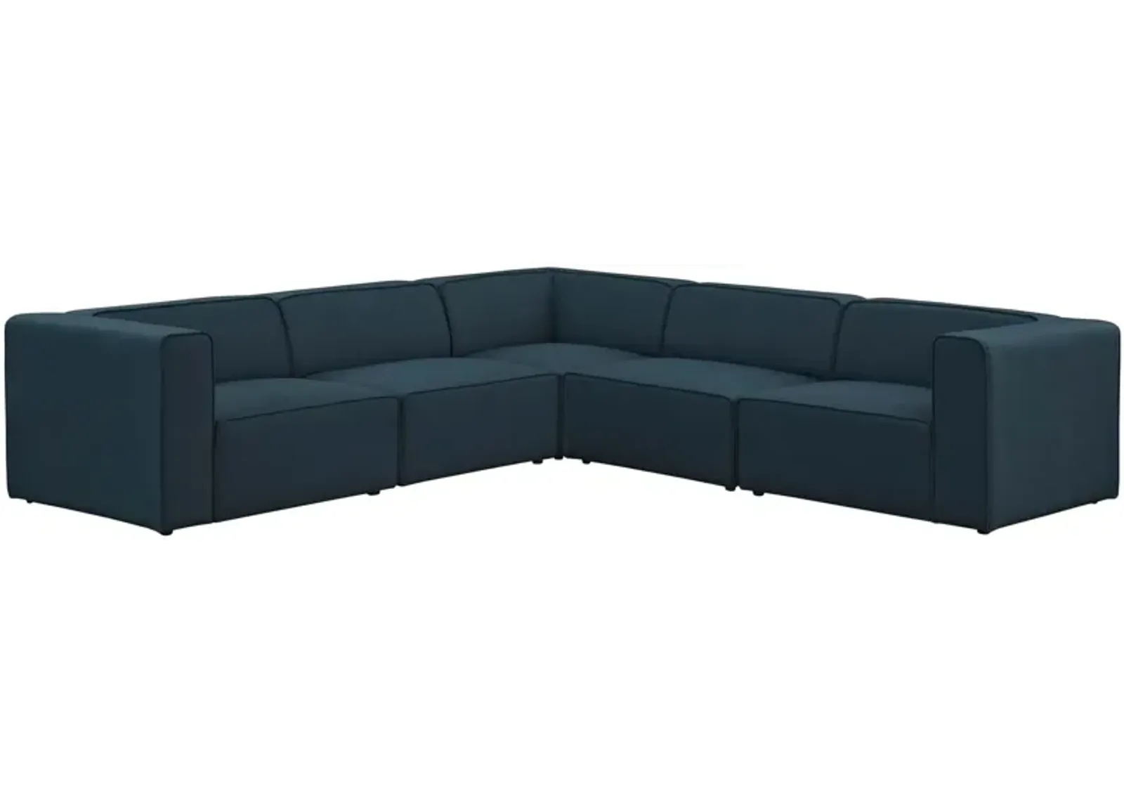 Mingle 5 Piece Upholstered Fabric Sectional Sofa Set