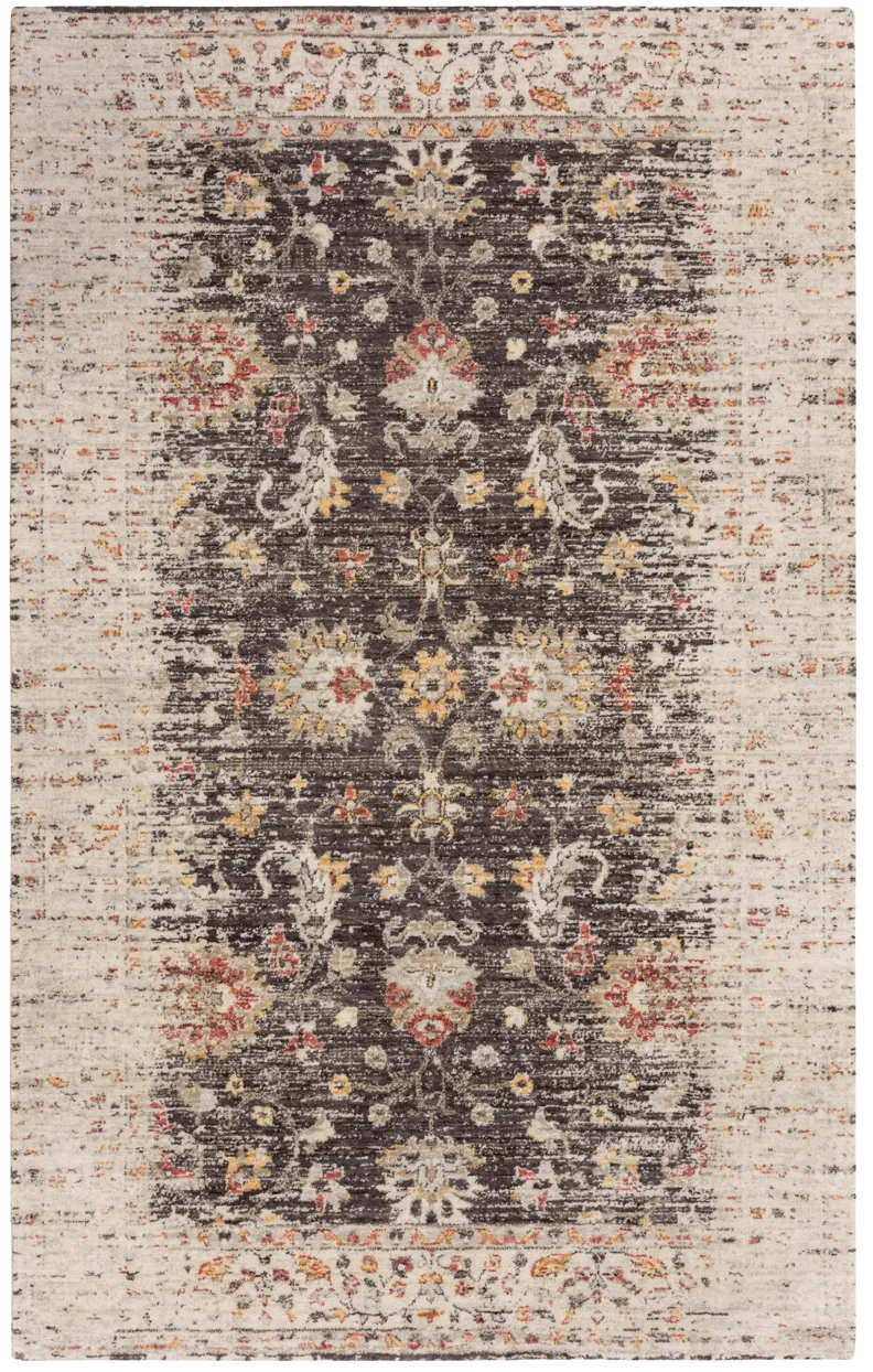 Ovation Brown/Beige distressed/classical N Z wool 9'x12' Rectangle Rug