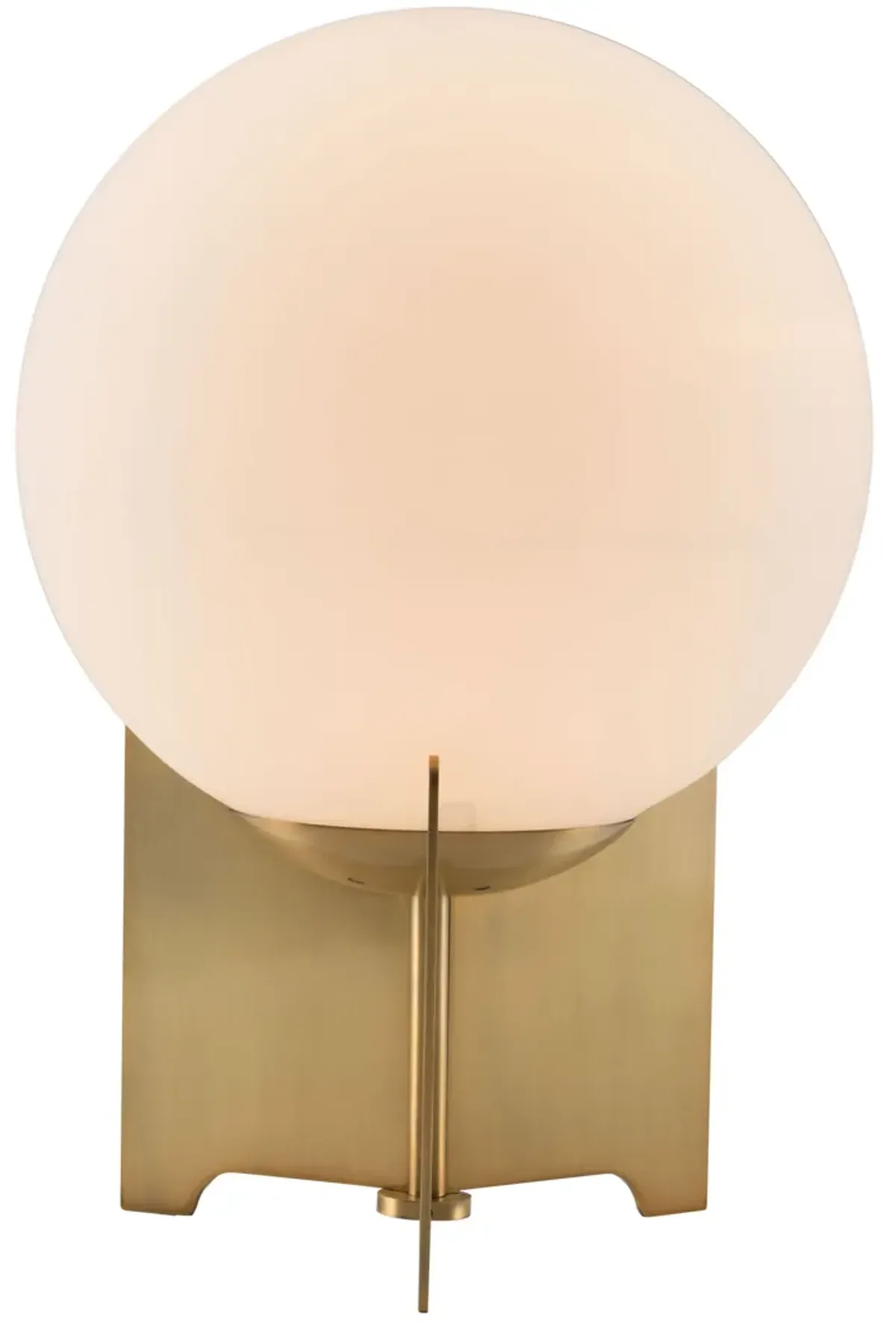 Pearl Table Lamp White & Brass