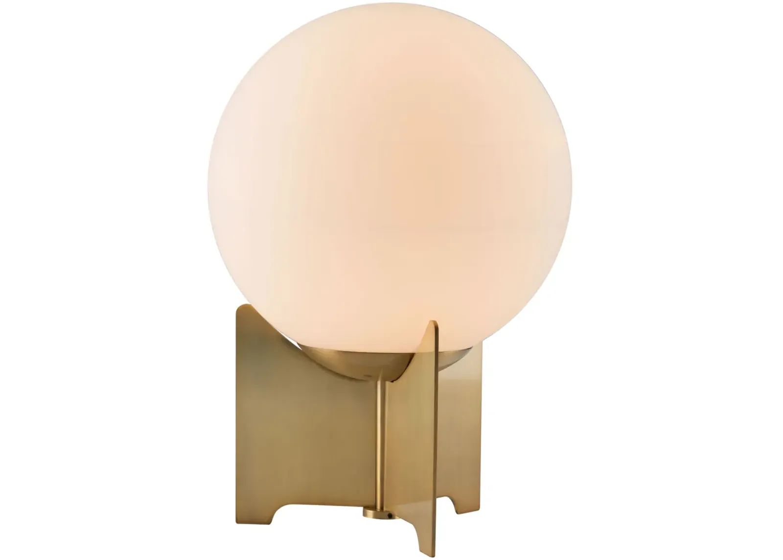 Pearl Table Lamp White & Brass